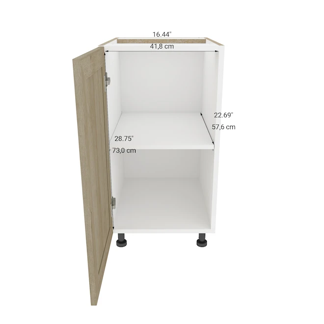 Eklipse Coral 17.94-in X 34.75-in X 24.38-in Particleboard 1-Door Kitchen Base Cabinet 3 Eklipse Coral 17.94-in X 34.75-in X 24.38-in Particleboard 1-Door Kitchen Base Cabinet - Image 3