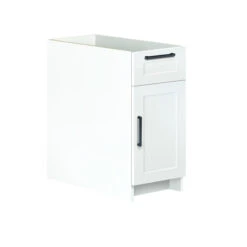 Eklipse Perle 12 X 24 X 27-In White Office Base Cabinet With 1 Drawer