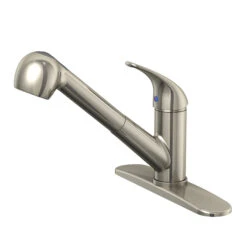 Project Source Pull-Out Kitchen Faucet - Single-Lever - Brushed Nickel