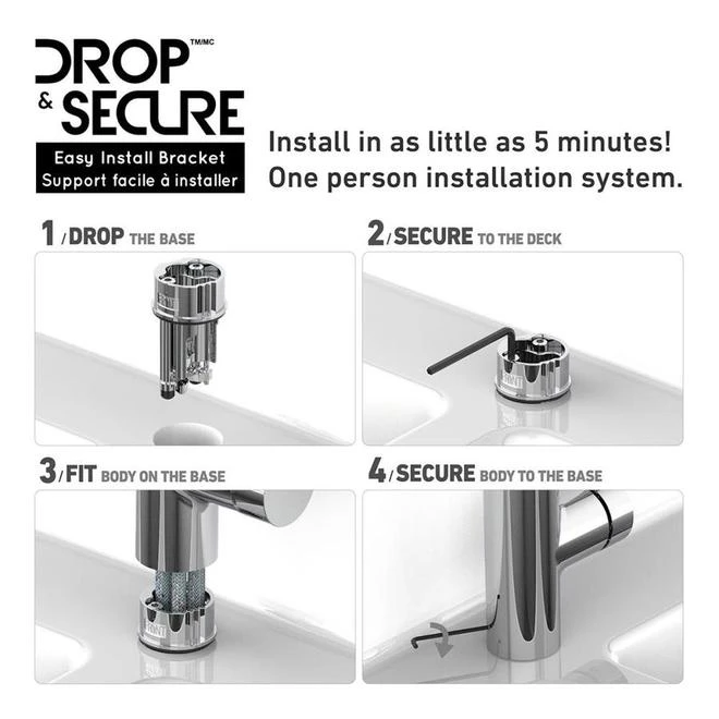 ALLEN + ROTH Project Source Pull-Out Kitchen Faucet - Single-Lever - Chrome Finish 3 ALLEN + ROTH Project Source Pull-Out Kitchen Faucet - Single-Lever - Chrome Finish - Image 3