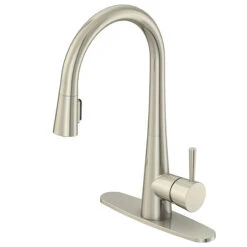 Allen + Roth Pull-Out Kitchen Faucet - Single-Lever - Brushed Nickel 8 Allen + Roth Pull-Out Kitchen Faucet - Single-Lever - Brushed Nickel -Alliedbas Shop 80375158 L