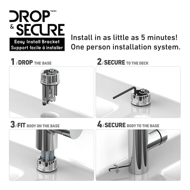 Allen + Roth Pull-Out Kitchen Faucet - Single-Lever - Brushed Nickel 3 Allen + Roth Pull-Out Kitchen Faucet - Single-Lever - Brushed Nickel - Image 3