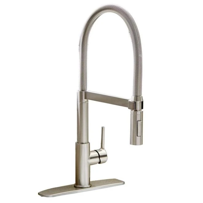 Allen + Roth Rhys Kitchen Faucet - Swing Arm - 1-Handle - Brushed Chrome 2 Allen + Roth Rhys Kitchen Faucet - Swing Arm - 1-Handle - Brushed Chrome - Image 2