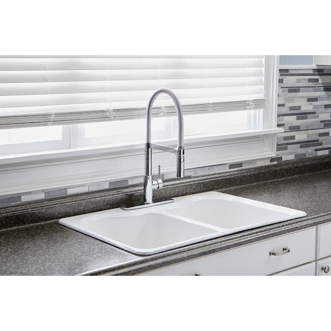 Allen + Roth Rhys Kitchen Faucet - Swing Arm - 1-Handle - Polished Chrome 2 Allen + Roth Rhys Kitchen Faucet - Swing Arm - 1-Handle - Polished Chrome - Image 2